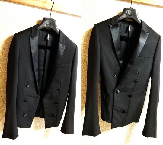 正規良 Dior Homme ディオールオム ナロースモーキングジャケット黒 