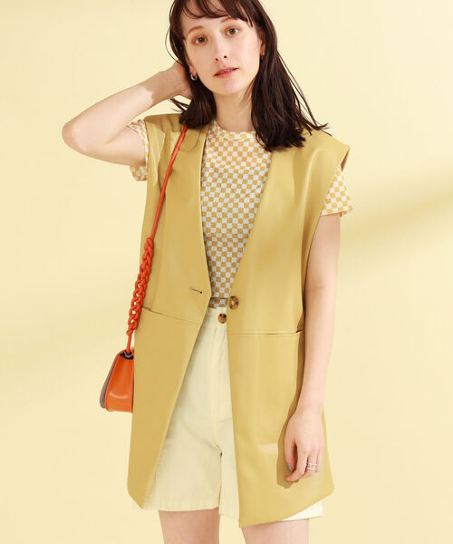 Ray BEAMS（レイビームス）の「Ray BEAMS / フェイクレザー ベスト 