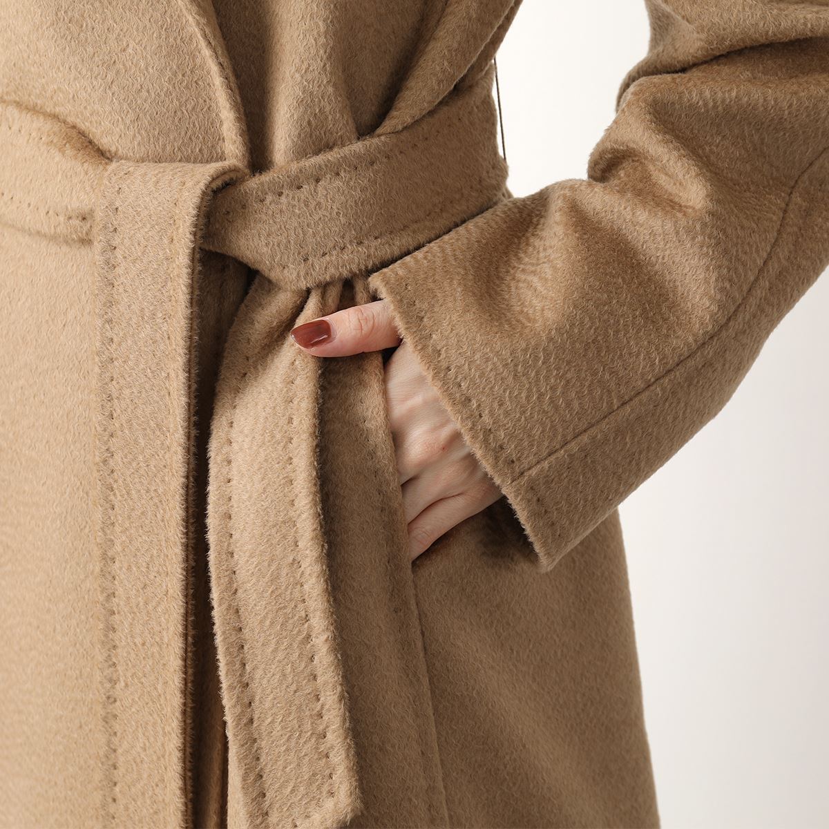 MAX MARA マックスマーラ チェスターコート レディース MANUEL マニュエラ ピュア アルビノ キャメル ロング丈 ラップコート 001  | インポートセレクト musee