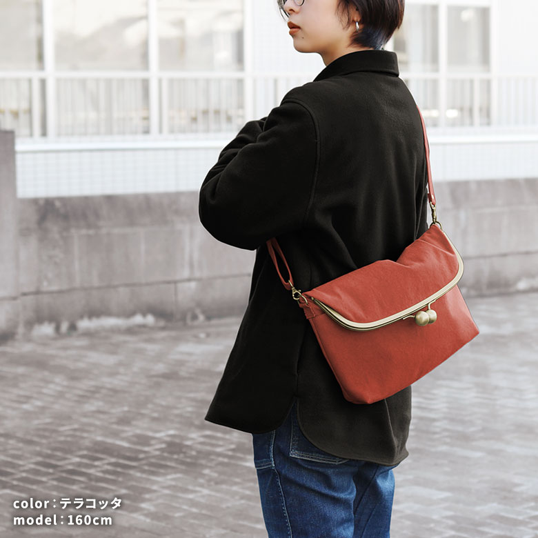 【在庫商品】口折れ型がま口ショルダーバッグ【ヴィンテージダック】 あやの小路 日本製 京都 大玉 がま口 ショルダー バッグ ヴィンテージ アーミー  ダック ガマグチ がまぐち ギフト | がま口の専門店 AYANOKOJI