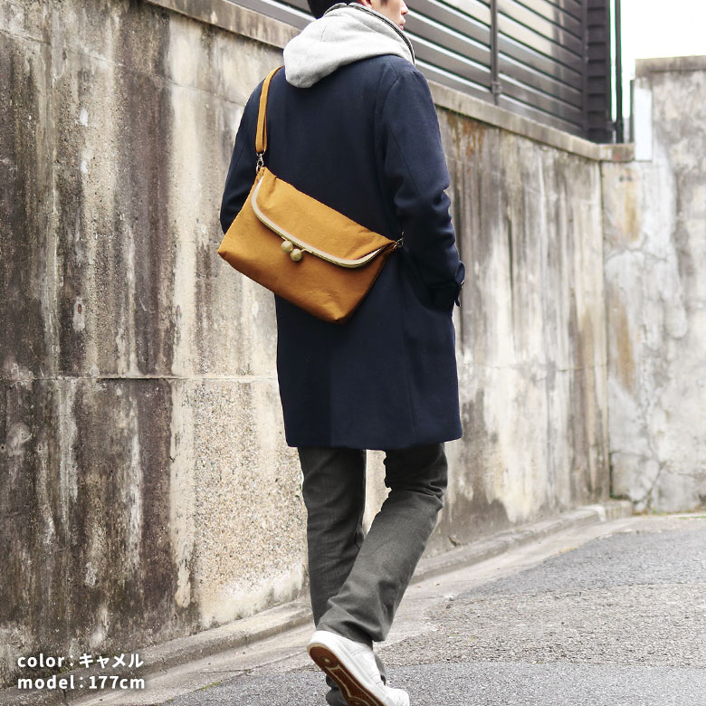 【在庫商品】口折れ型がま口ショルダーバッグ【ヴィンテージダック】 あやの小路 日本製 京都 大玉 がま口 ショルダー バッグ ヴィンテージ アーミー  ダック ガマグチ がまぐち ギフト | がま口の専門店 AYANOKOJI