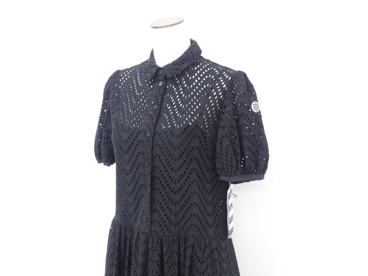 BORDERS at BALCONY ボーダーズアットバルコニー レースシャツドレス 