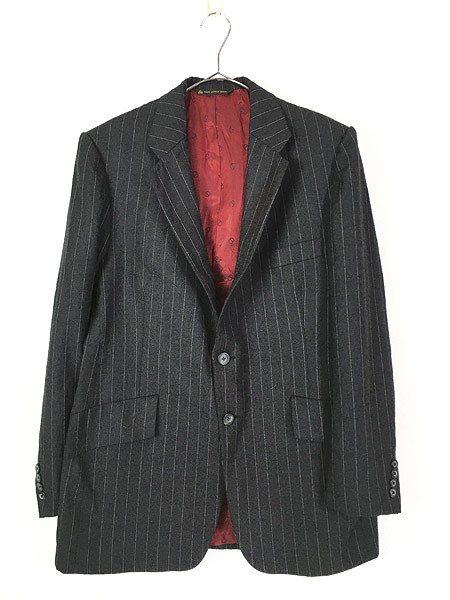 古着 70s Christian Dior × BASKIN ピンストライプ ウール テーラード ジャケット 40位 ブランド 古着【30off】 -  古着 通販 ヴィンテージ　古着屋 Dracaena ドラセナ