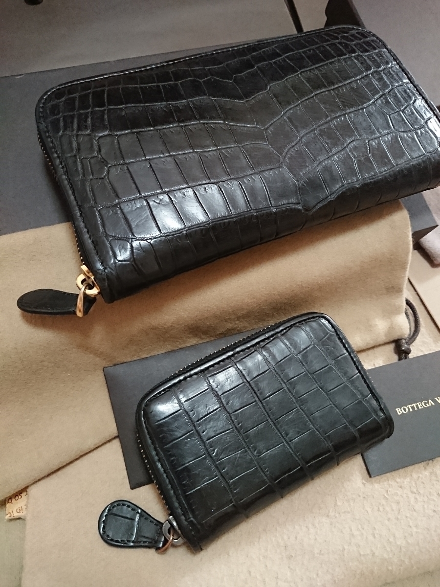 超レア物 ボッテガヴェネタ クロコダイル クロコ 長財布 財布 コイン 