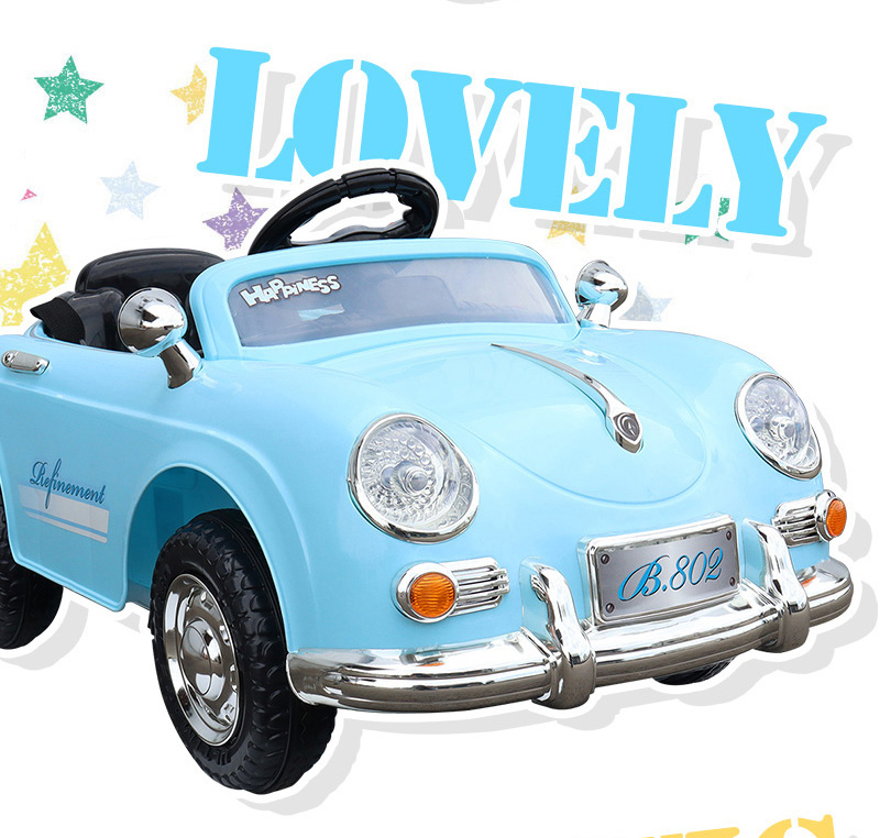 完成車発送 電動乗用ラジコンカー 乗用玩具 ドイツ オールドタイプ クラシックカー ポルシェタイプ 子供 乗れる 電動乗用玩具 電動ラジコンカー  結婚式 リングボーイ リングガール 男の子 女の子 2歳～8歳 本州四国 送料無料 [PB-802] | GREEN おもちゃ館