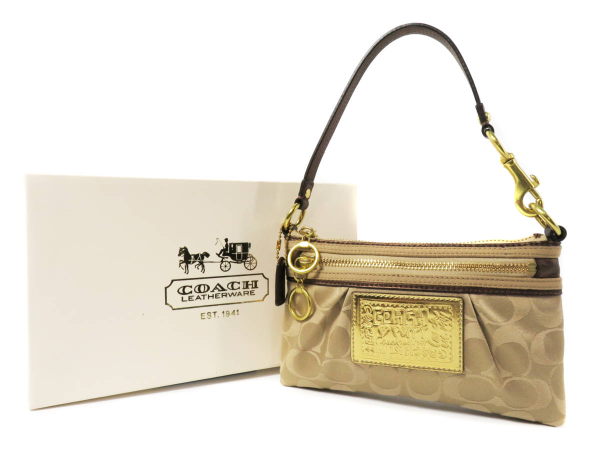 ヤフオク! -「コーチ ポーチ ゴールド」の落札相場・落札価格