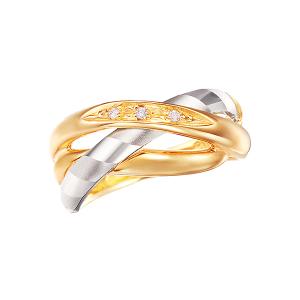 K18イエローゴールド/プラチナダイヤモンドリング :RFR942:ジュエリーツツミ - 通販 - Yahoo!ショッピング