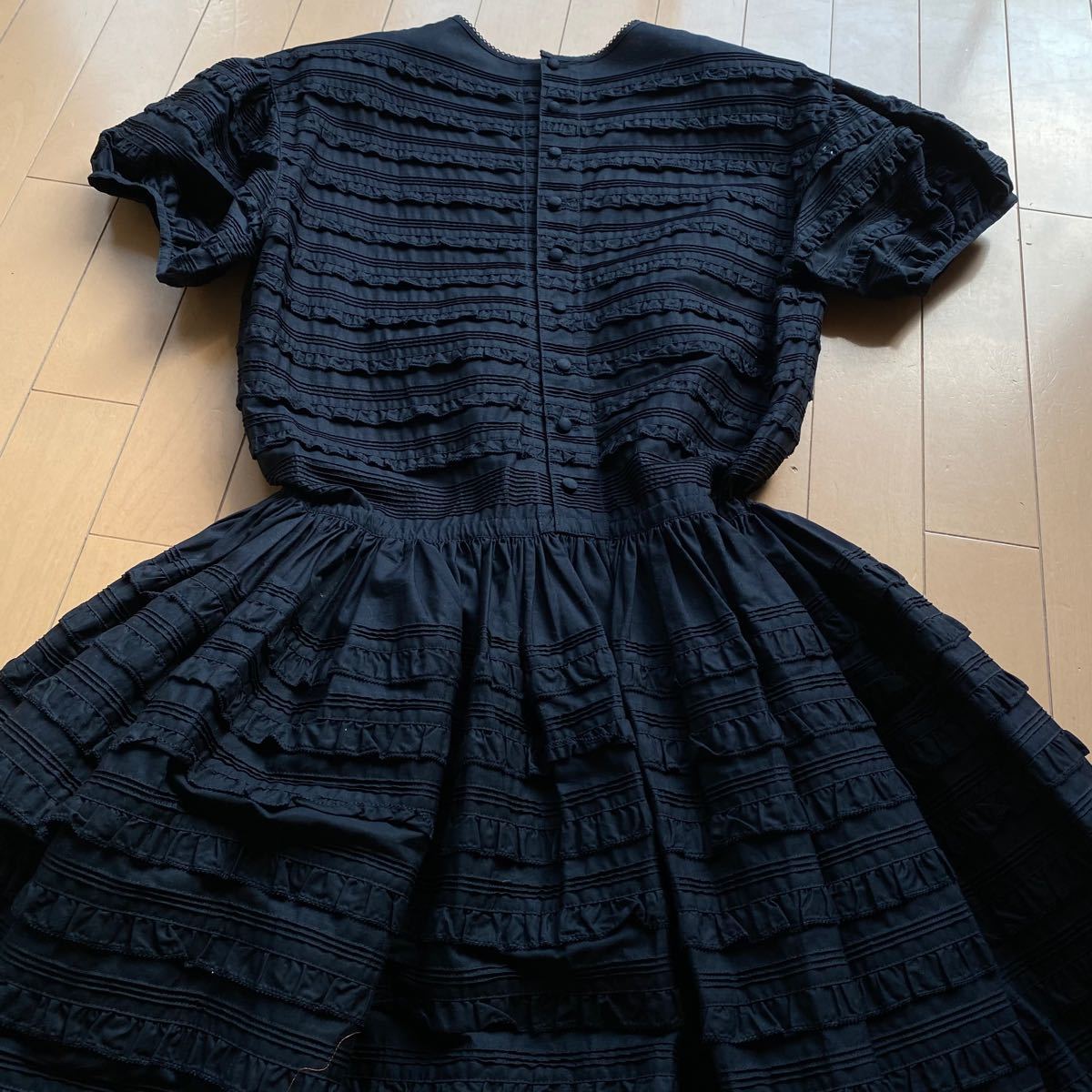 カネコイサオ　ワンダフルワールド 豪華総ピコフリルサッシュベルト付きワンピース　ピンクハウス　インゲボルグ　金子功