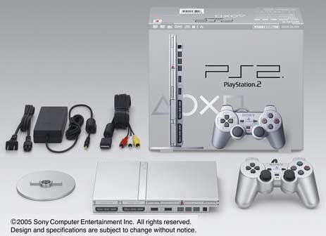 Playstation 2 (SCPH-75000) Satin Silver Console (Japanese Import)