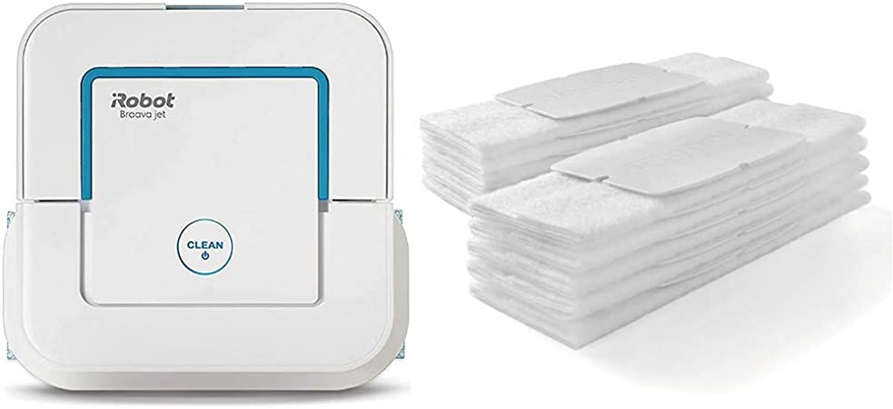 ブラーバ ジェット 240 アイロボット 床拭きロボット 水拭き から拭き ホワイト B240060 ロボット掃除機  &【正規品】使い捨てドライスウィープパッド(10枚) ブラーバ240/250対応 4508608