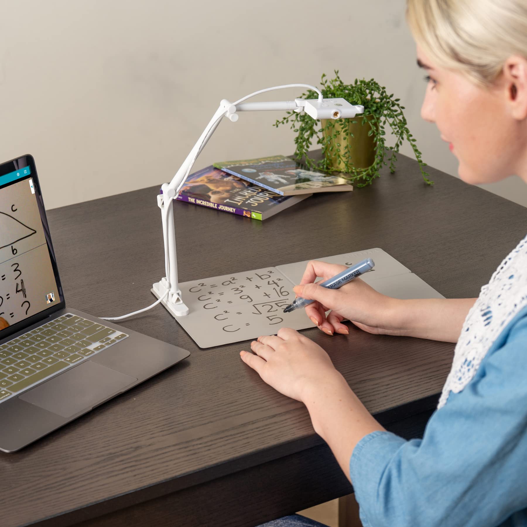 OKIOLABS OKIOCAM T Plus USB Camera for 11x17 Documents with Writing Board &  Marker, Set for Teachers, Remote Learning, Classroom Presentations, Online  