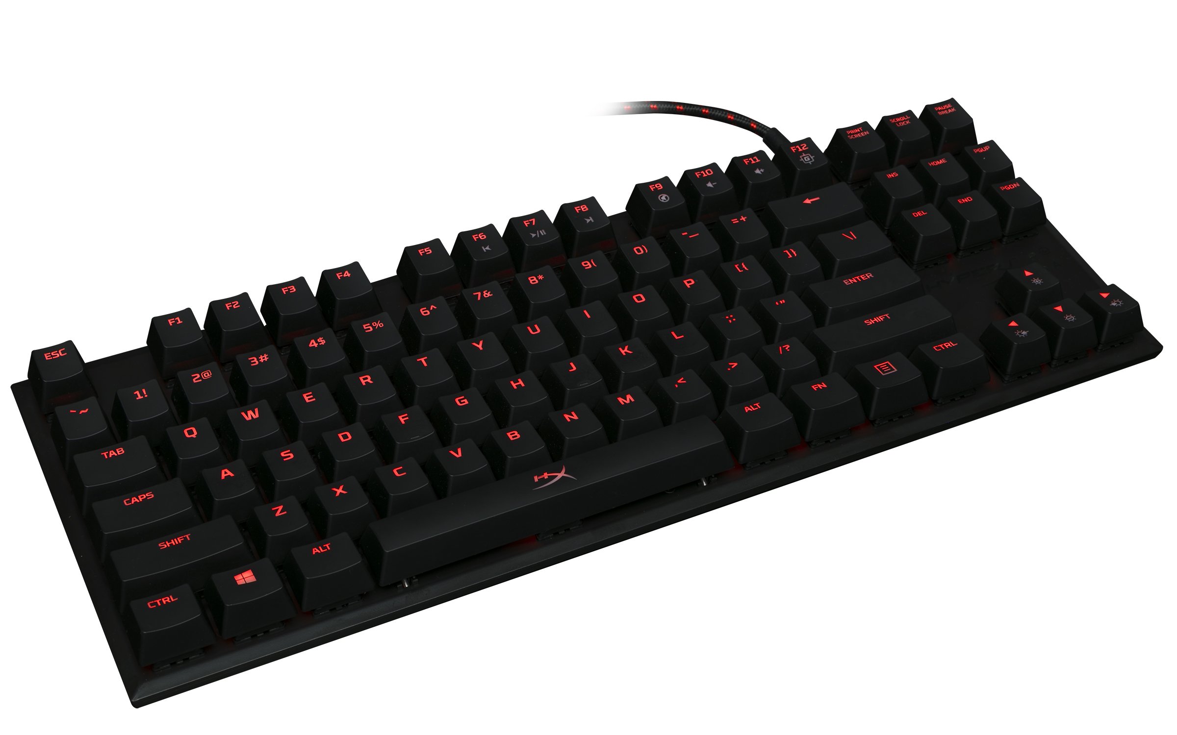 HyperX Alloy FPS Pro - Tenkeyless Mechanical Gaming Keyboard - 87-Key,  Ultra-Compact Form Factor - Linear & Quiet - Cherry MX Red - Red LED  Backlit 