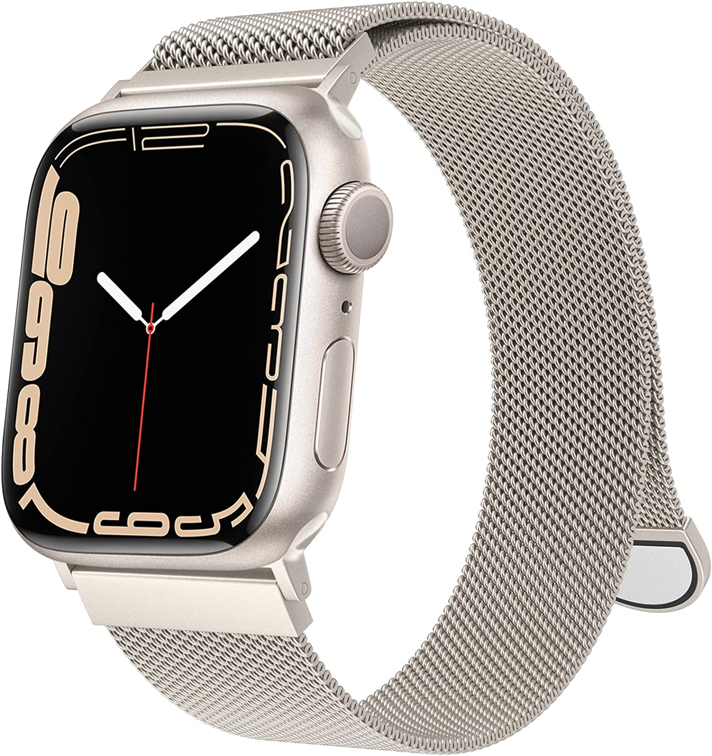 MRAIN-H コンパチブル Apple Watch バンド49mm 45mm 44mm 42mm 41mm 40mm 38mm 男性用  女性用、iWatch バンド シリーズ8/7/6/SE/5/4/3/2/1対応 長さ調節 強力な磁気クラスプ付き メッシュステンレス鋼 ベルト  アップルウォッチ用 