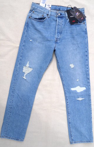 LEVIS 501 Premium Big E Original Women Jeans Crafted USA Denim High Rise  Blue 31