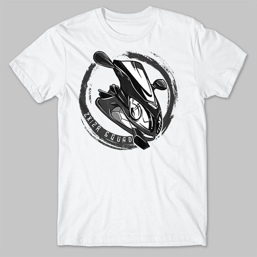 T-shirt for Kawasaki ZX12r motorcycle tee Ninja ZZR design by Moto Animals
