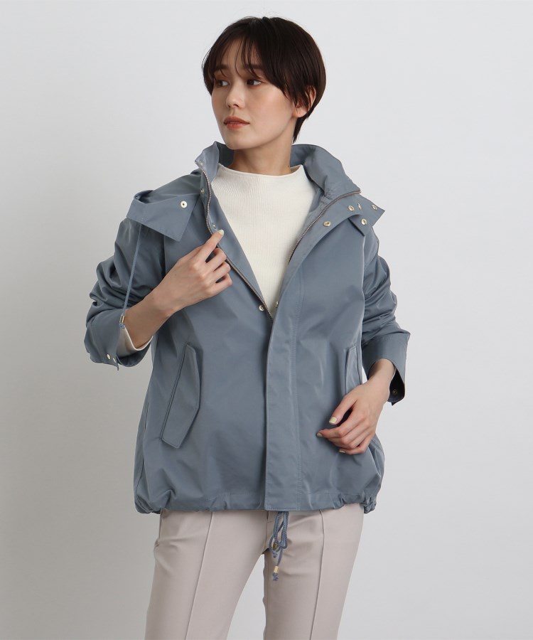 ホワイト系,L【半額】 新品 INDIVI インディヴィ ナイロンコート 