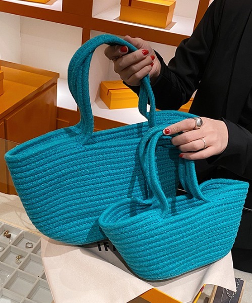 カゴバッグ(ブルー・ネイビー・青色)のファッション通販 - MAGASEEK