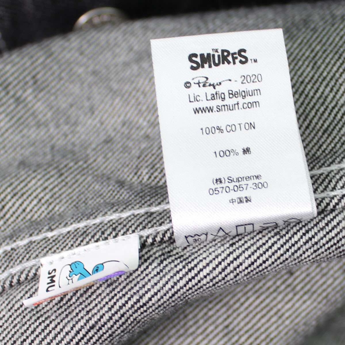 SUPREME 20aw Smurfs Denim Trucker Jacket スマーフデニムトラッカー 