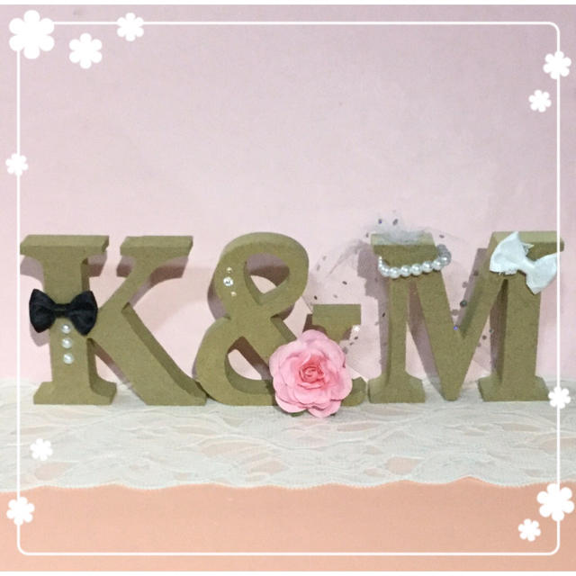 M様確認用♡ウエディングバージョン・イニシャルオブジェ | フリマアプリ ラクマ