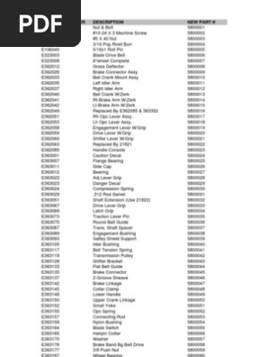 Ferris Old To New Parts Cross Reference | PDF | Clutch | Belt 