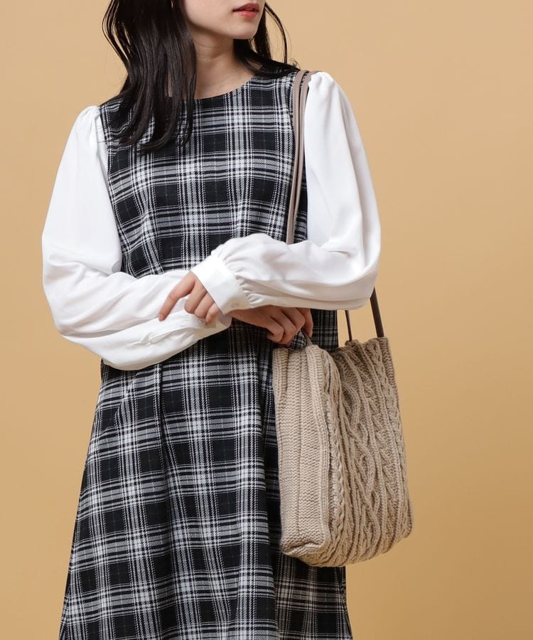 ハニーズ公式通販】異素材ワンピース: ワンピース－Honeys Online Shop 