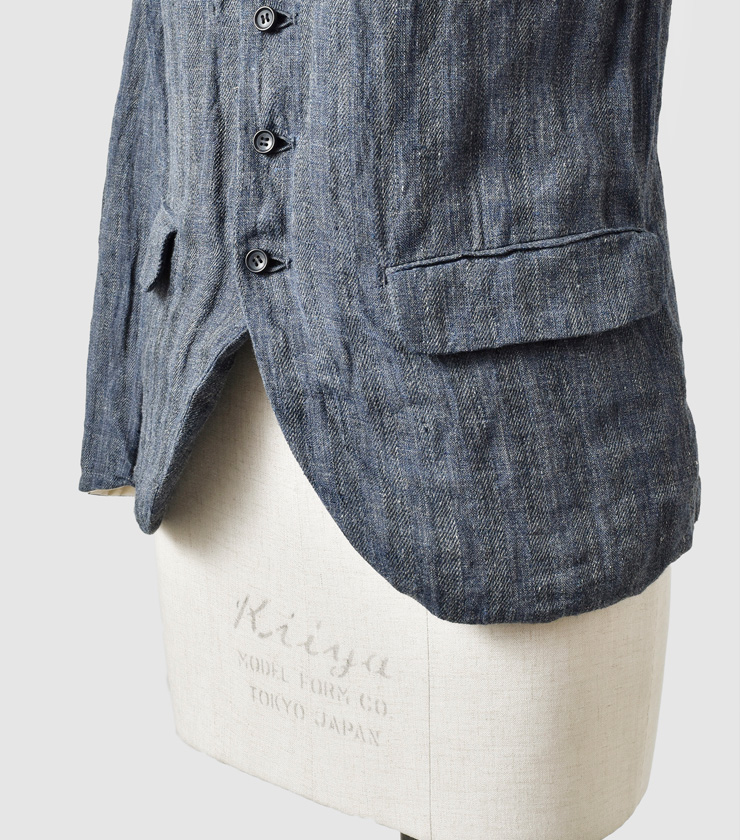 R & D.M.Co-(オールドマンズテーラー)リネントップスタンドカラー 