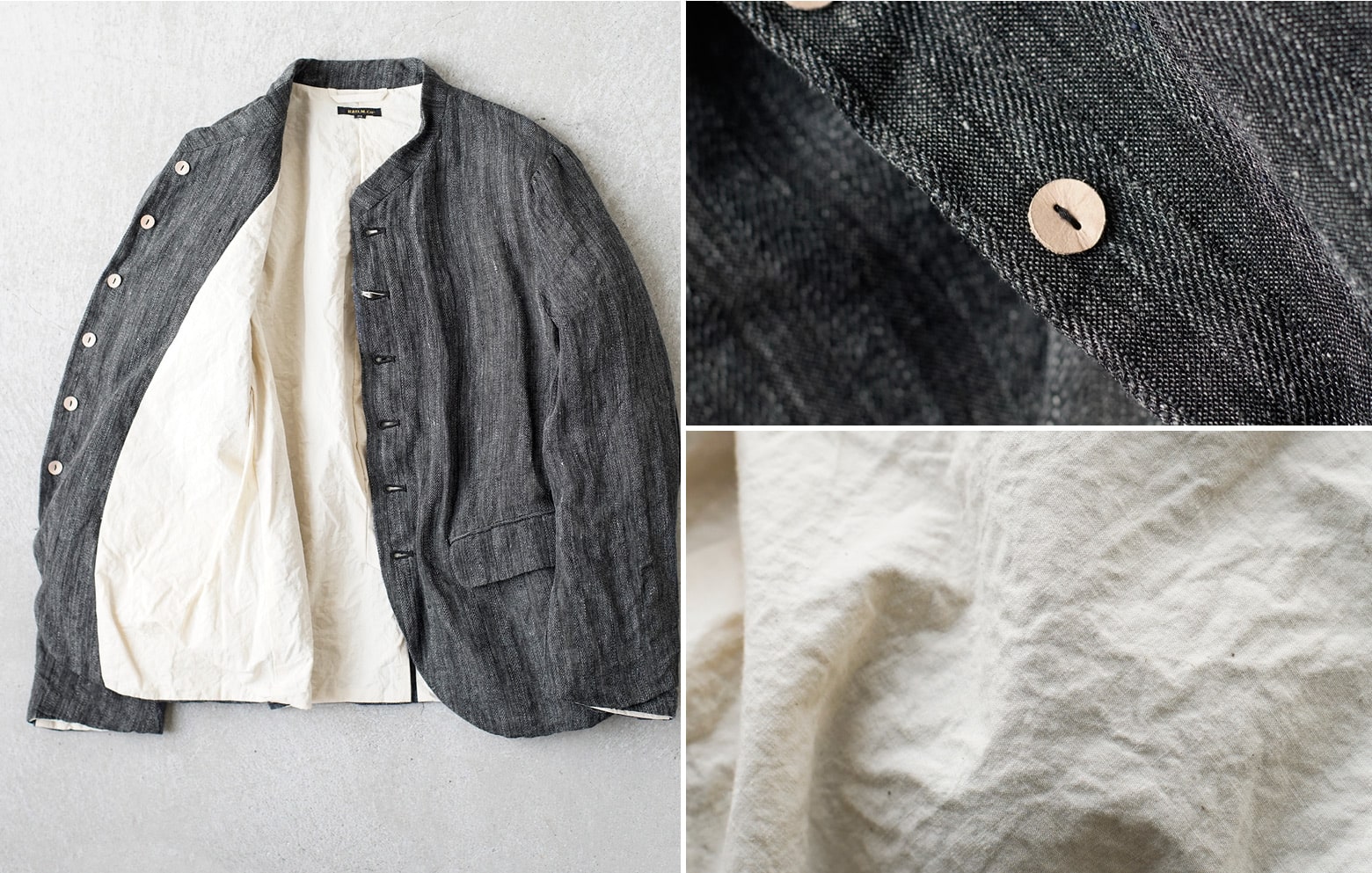 R & D.M.Co-(オールドマンズテーラー)リネントップスタンドカラー 