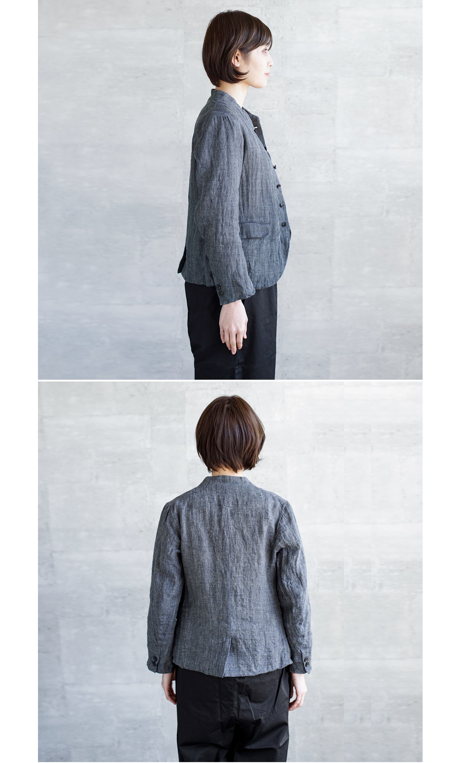 R & D.M.Co-(オールドマンズテーラー)リネントップスタンドカラー 