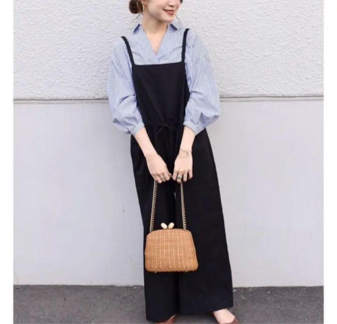 2021新商品
 キャミソールサロペット　SHIPS Days ブラック   サロペット/オーバーオール