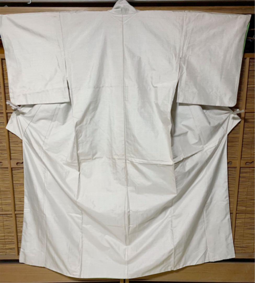 33％割引高価値 白大島紬 正絹白大島紬織 白無地に100亀甲総絣 K109 