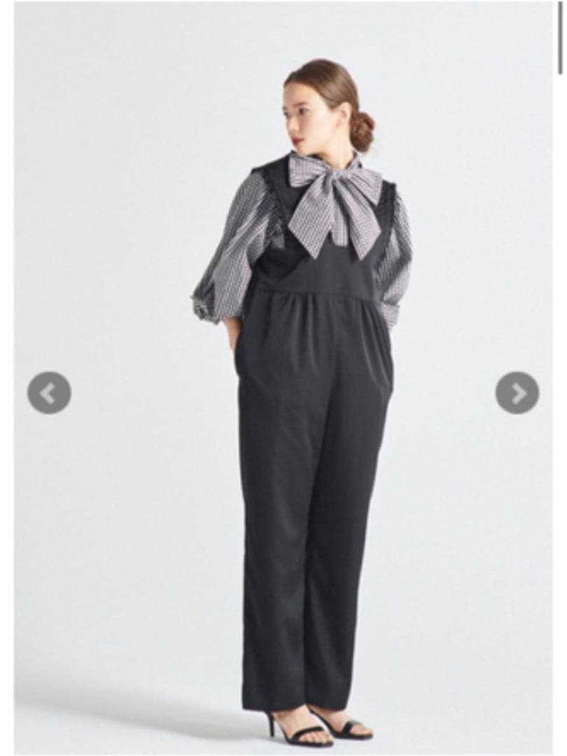 2021激安通販
 yoriサテンフリルサロペット38 サロペット/オーバーオール