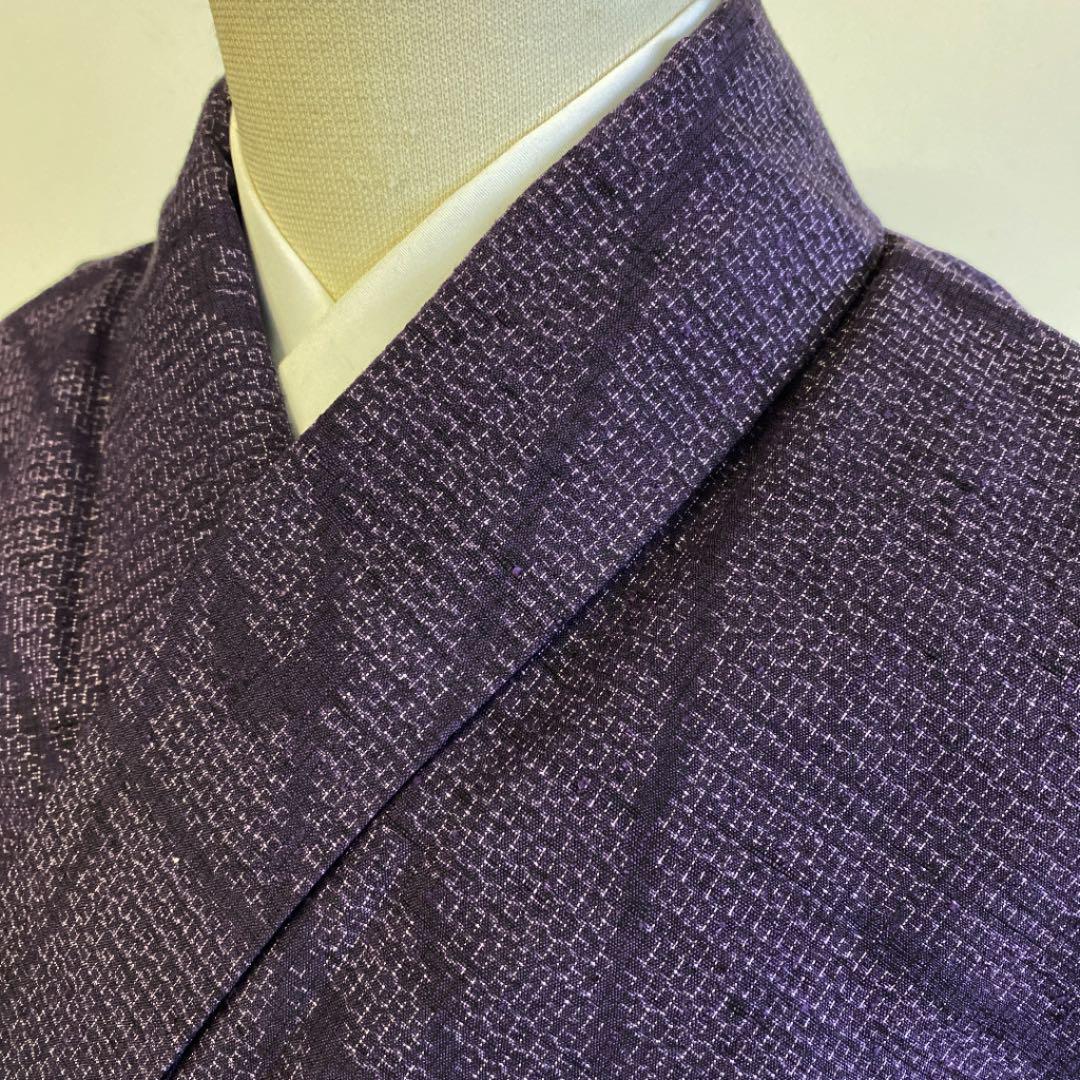 【期間限定特価】
 【春】11770s 着物　紬　結城紬　唐草花文様 着物