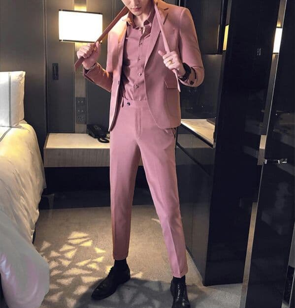 50％割引FREE SIZE【数々のアワードを受賞】 韓版英倫風の男性の3つの 