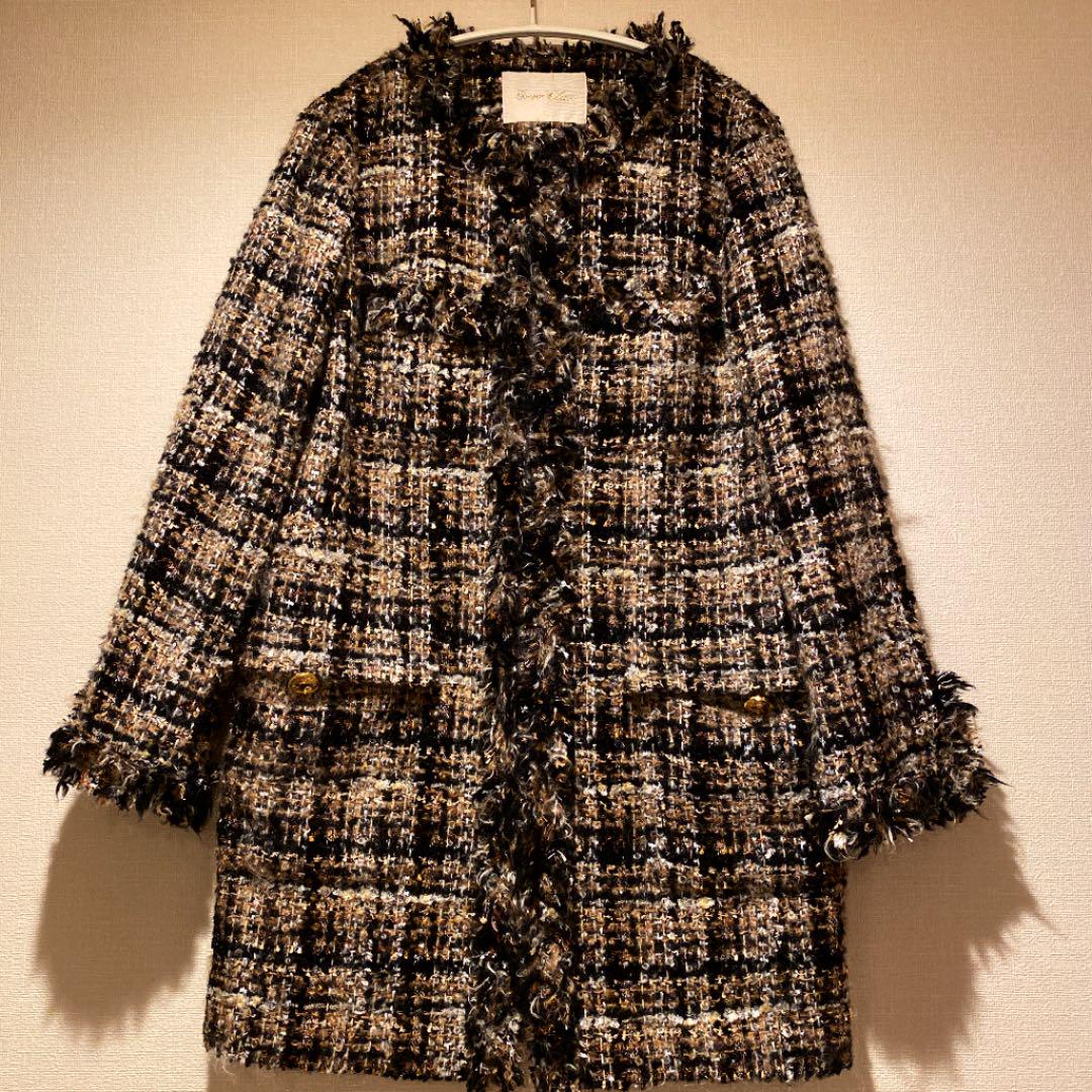 超可爱
 グレースコンチネンタル、ツイードジャケット ロングコート