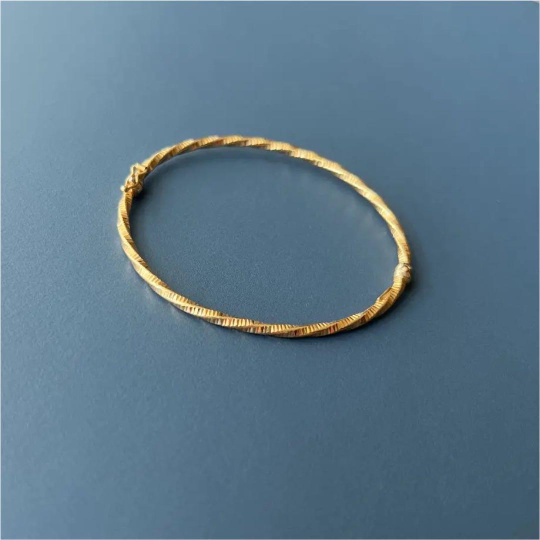 【通販 人気】
 バングル ブレスレット　イタリア　750 k18 ゴールド バングル/リストバンド