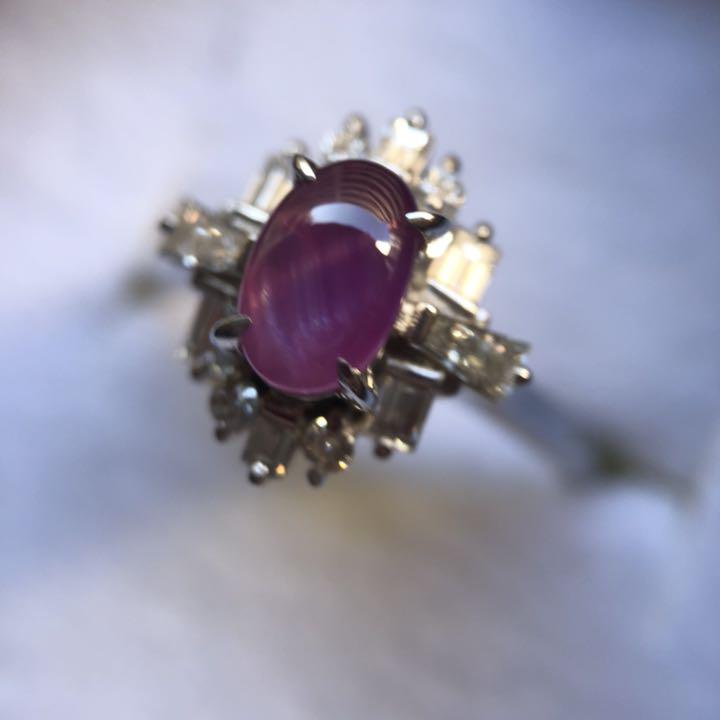 人気特価激安
 pt900 スターサファイアリング　75579 リング