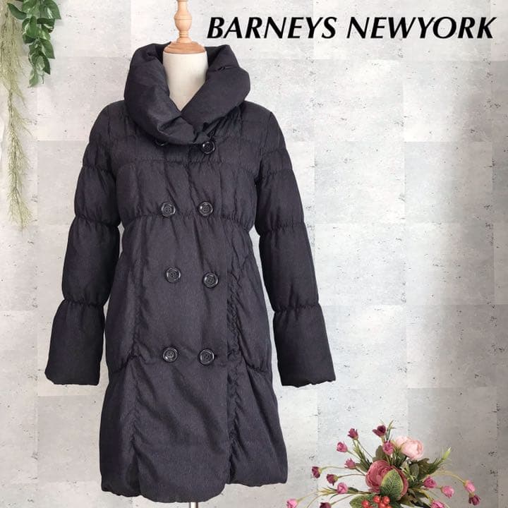 美品】BARNEYS NEW YORK ダウンコート ネイビー S - メルカリ