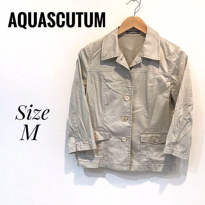 豪華で新しい
 【美品】裏なし　アクアスキュータム　ジャケット　グレー テーラードジャケット