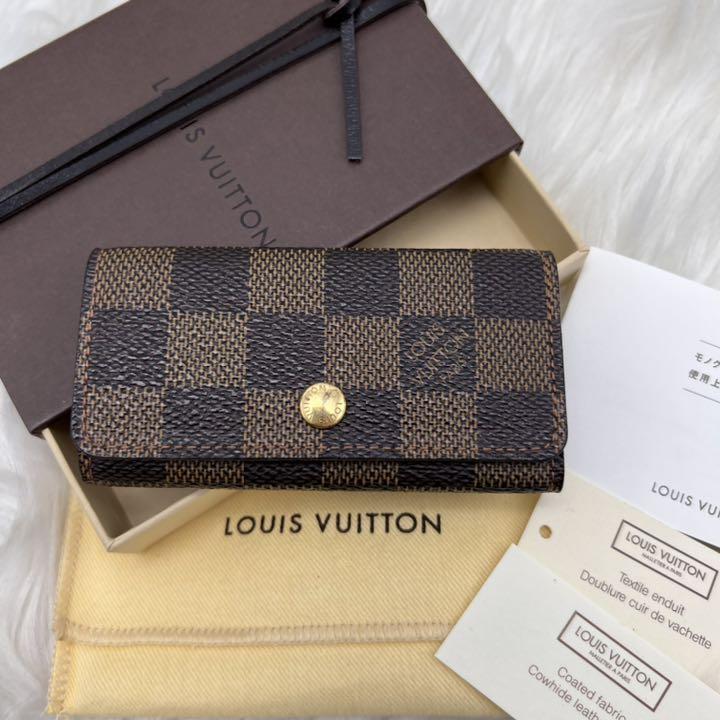 【60％OFF】
 【極美品】ルイヴィトン 4連キーケース　キーホルダー ダミエ　ミュルティクレ4 キーケース