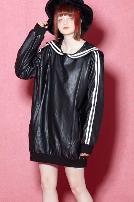 ankoROCKレザープルオーバーセーラージャージ -スーパービッグ-