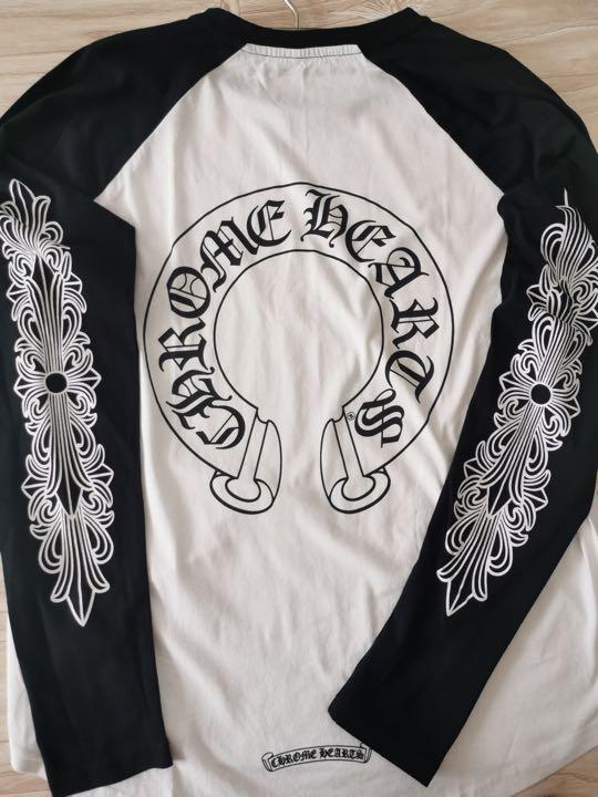 品質が
 男女兼用クロムハーツ Tシャツ 長袖 Hearts Chrome Tシャツ/カットソー(七分/長袖)