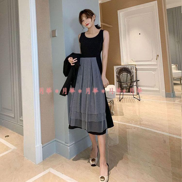 大人も着やすいシンプルファッション スーツ ワンピース (M寄り) S 