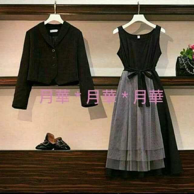 大人も着やすいシンプルファッション スーツ ワンピース (M寄り) S 