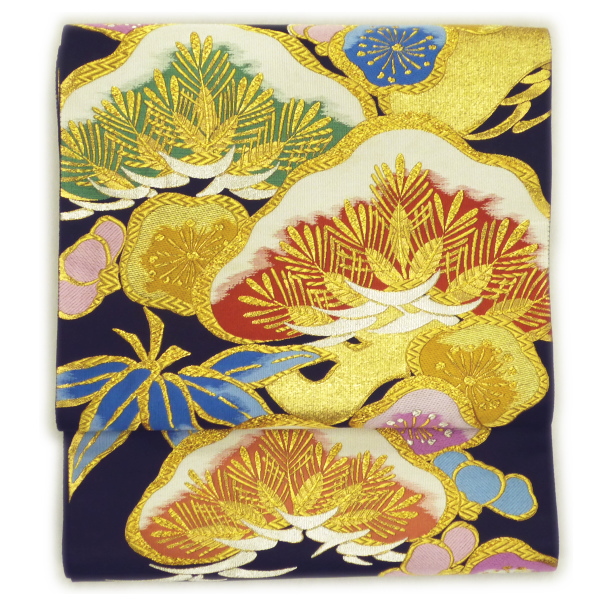 正絹袋帯　となみ帯　仙福屋宗介〔松竹梅文〕452 | 丸屋呉服店