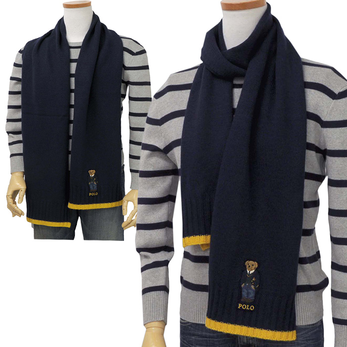 ポロ ラルフローレンポロベアーアップリケ マフラー【送料無料 