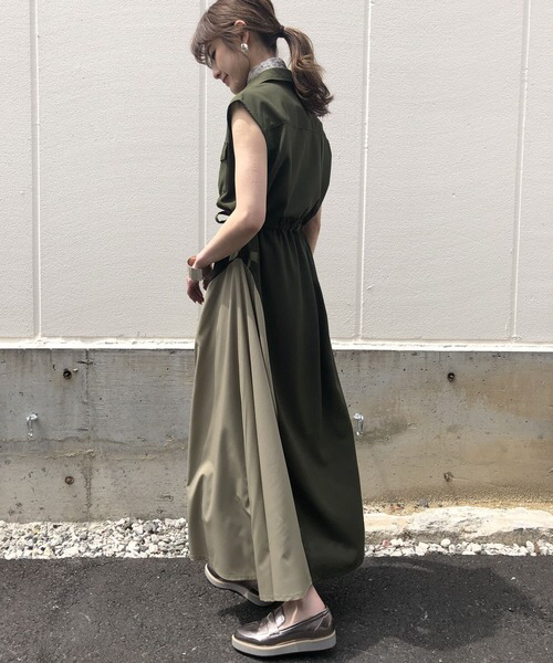 アンジェム &g'aime バイカラーロングシャツワンピース ☆NO:988-64412 