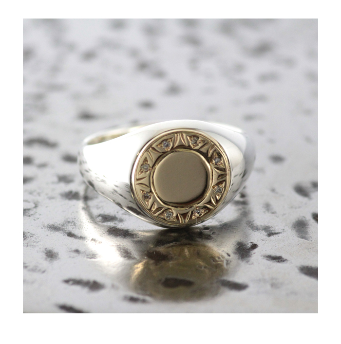 リング 18金 18k k18 印台リング ピンキーリング メンズ 指輪 印台 ダイヤモンド ぽてリング シルバー925 金 イエローゴールド  ゴールド 9号 10号 11号 12号 13号 小指 シンプル おしゃれ トレンド かっこいい 人気 | プレシャスジュエリー楽天市場店