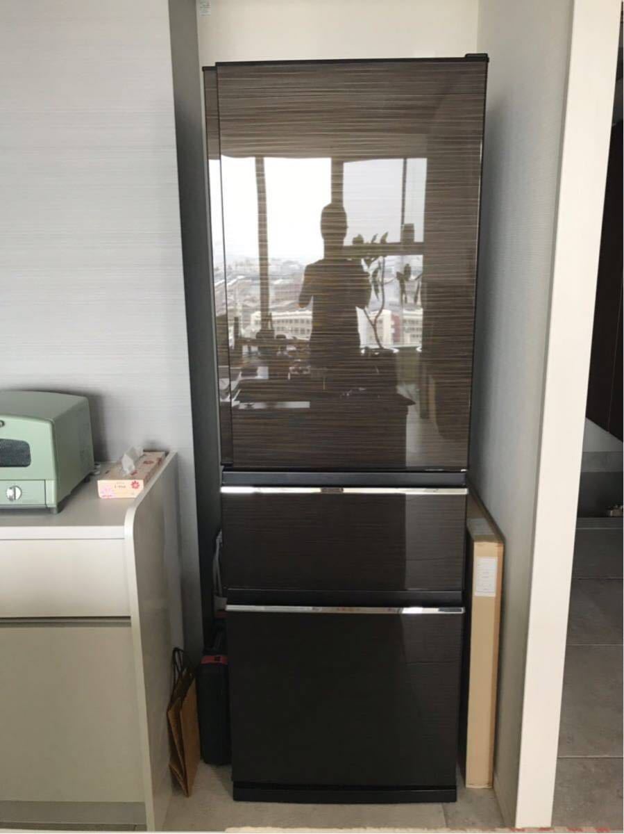 三菱 MITSUBISHI 冷凍冷蔵庫 2017年製 右開き 3ドア 365L MR-CX37A-BR1 