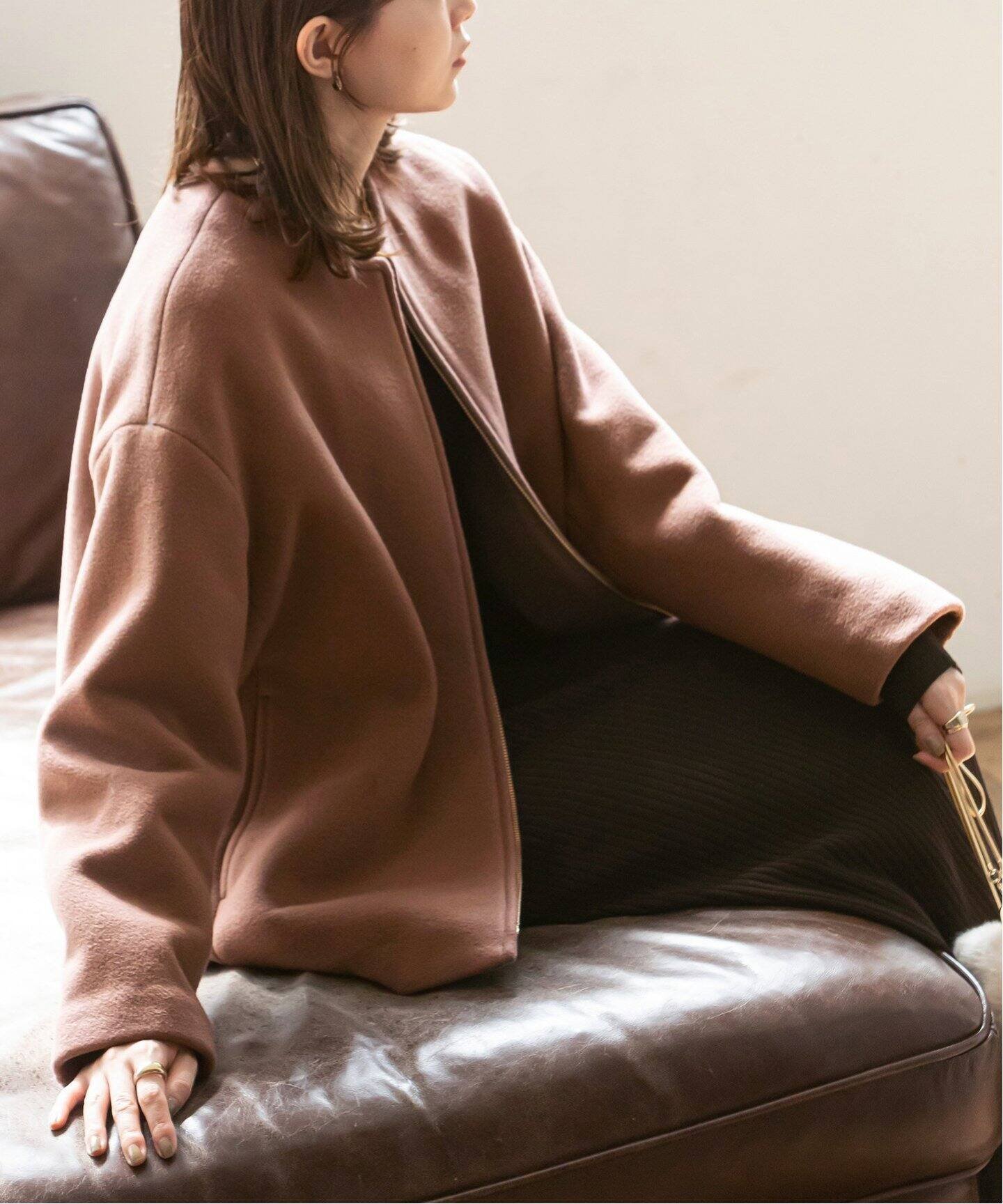 NOBLE｜MTRカラーレスジップショートコート | Rakuten Fashion(楽天 