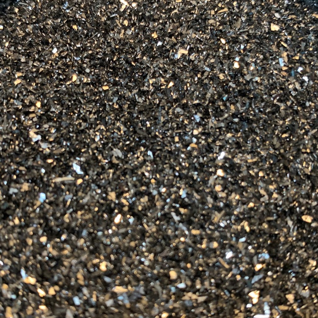 Black Metallic Glass Glitter
